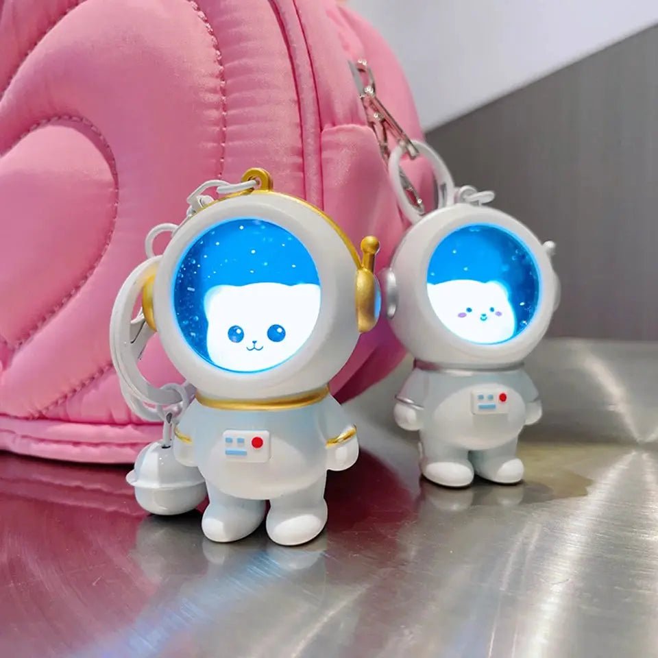 Yupsk Cute Glowing Night Light Astronaut Cat Keychains Kawaii Bag Charm Pendants Creative Accessories Gift Wholesale - Simples Market
