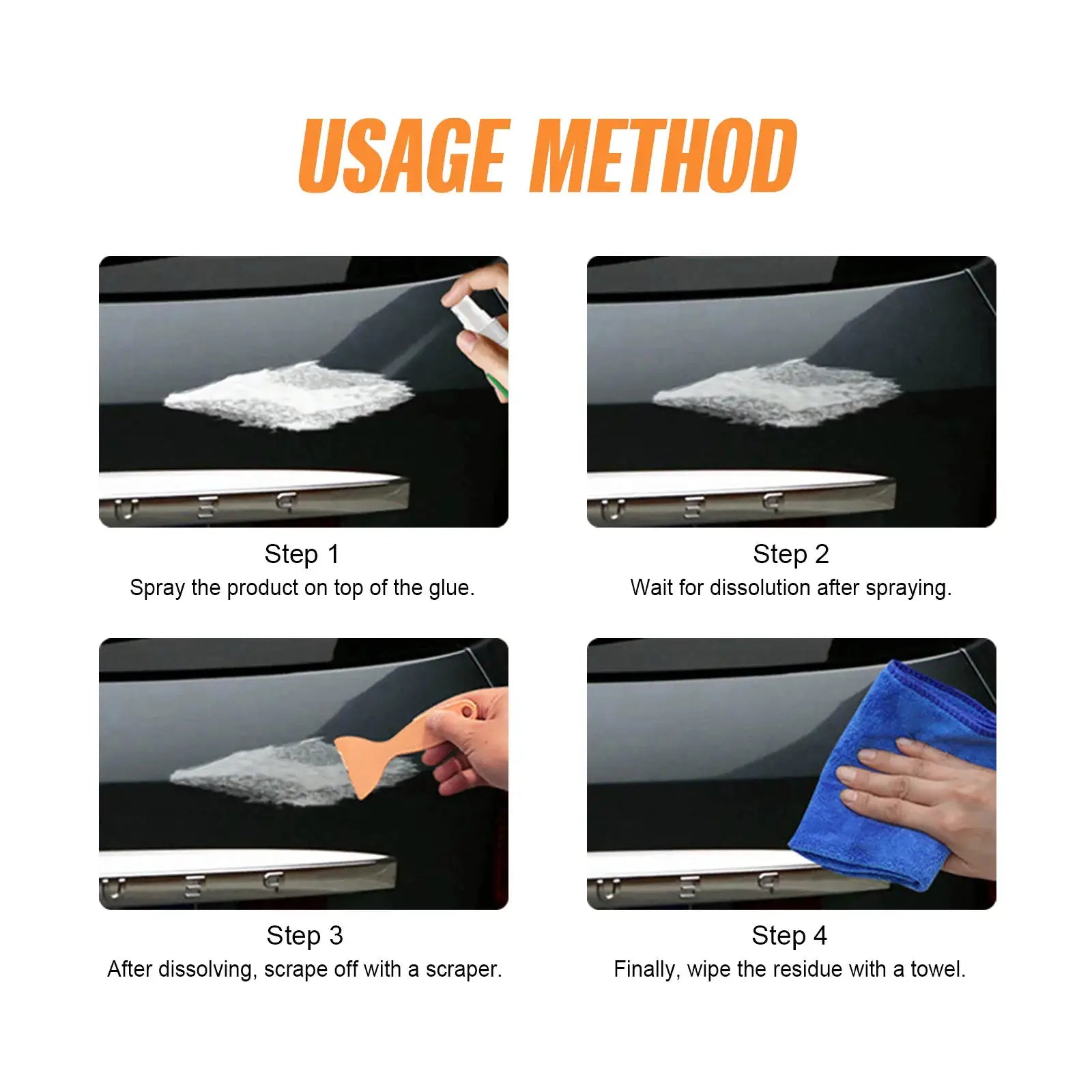 All Purpose Adhesive Remover Spray Glass Sticky Residue Cleaner 30ml