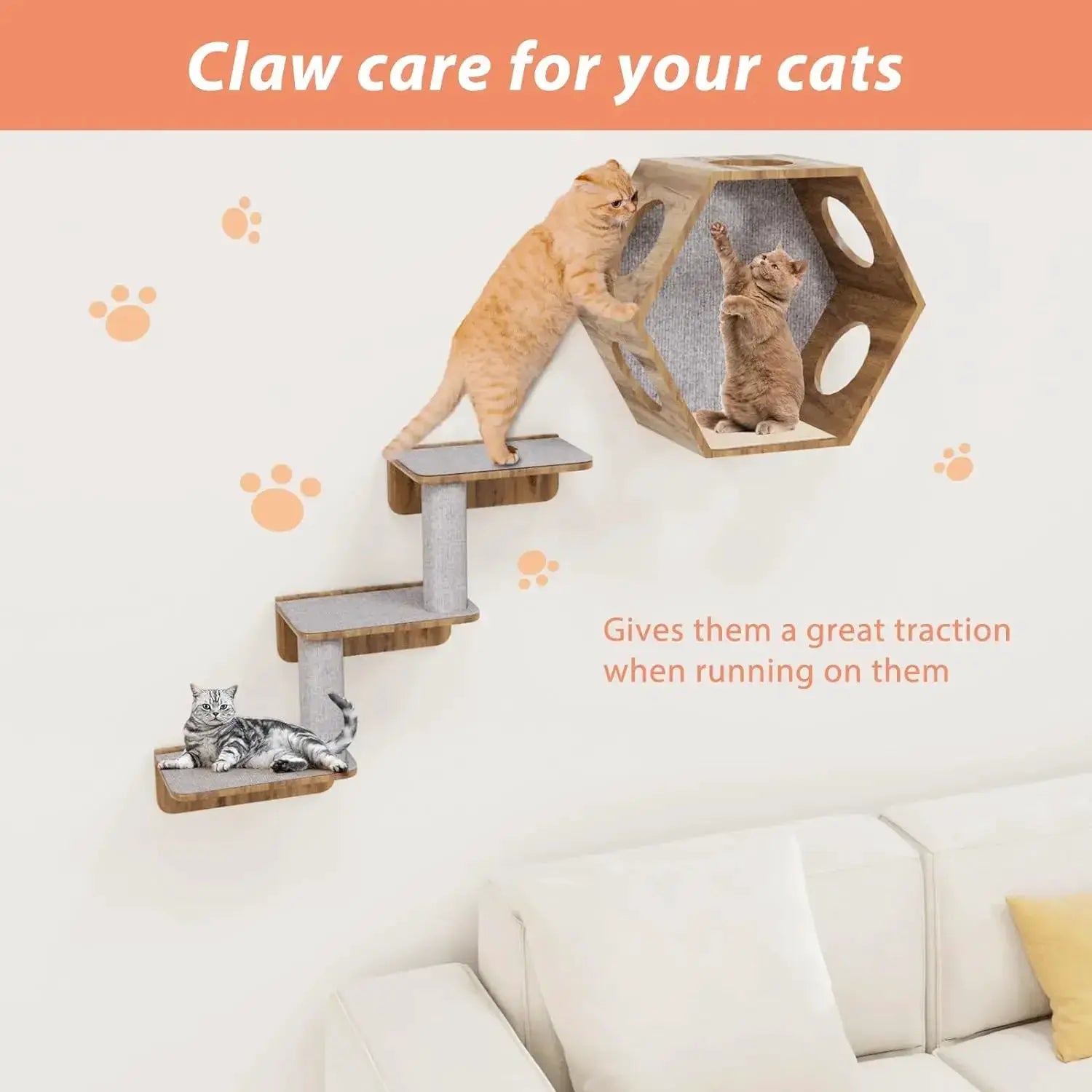 Cat Scratching Mat Self Adhesive Trimmable Carpet For Anti Scratching Sofa Furniture Protection