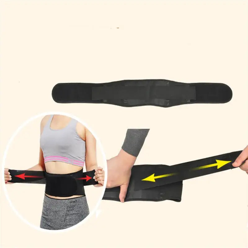 Adjustable Self Heating Waist Belt For Back Support Lumbar Brace Massage Therapy Health Care