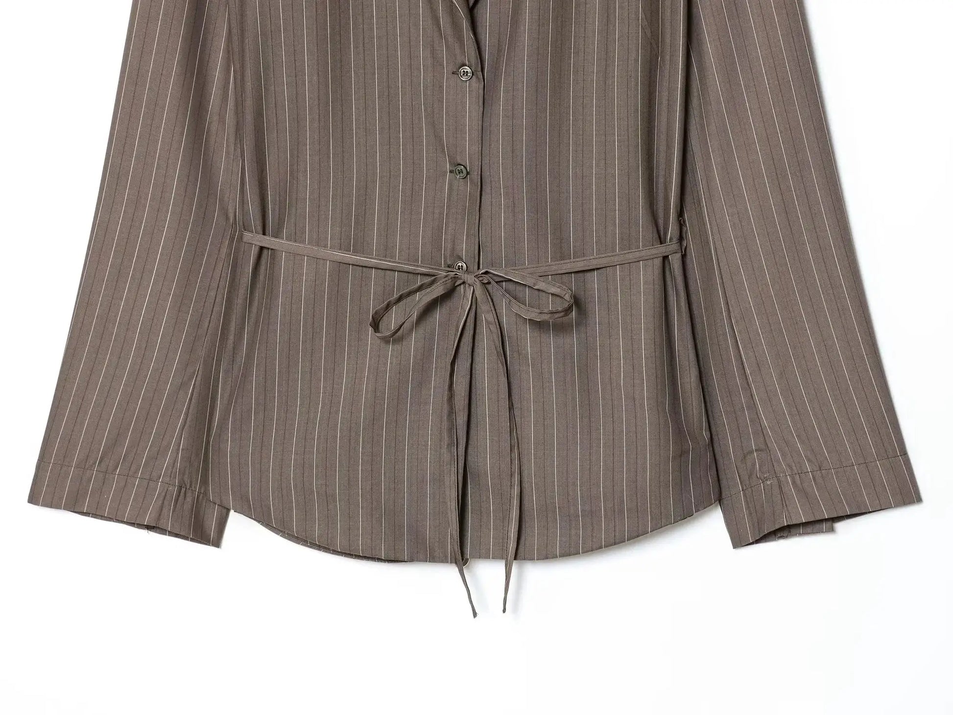 KONDALA brown blazer with waist sash, Simples Market