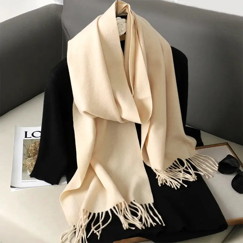 Brand 62 Womens Long Cashmere Blend Winter Scarf Hijab Shawl Wrap For Outdoor Warmth