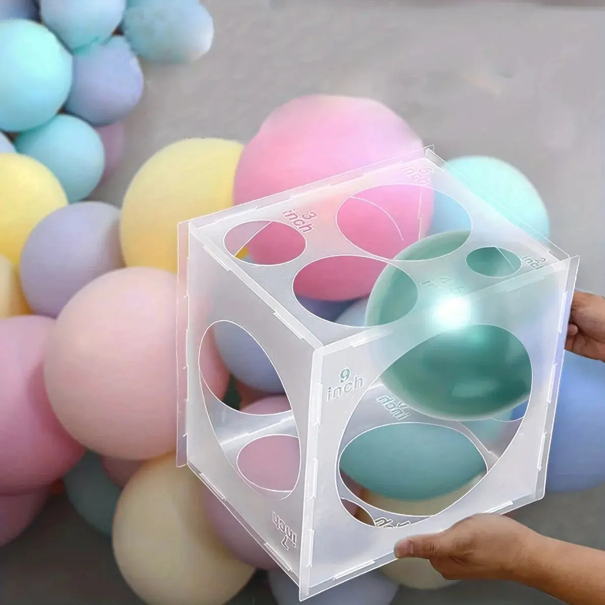 11 Hole Balloon Size Measuring Box With Flexible Buckle Design For Weddings Parties And Holidays