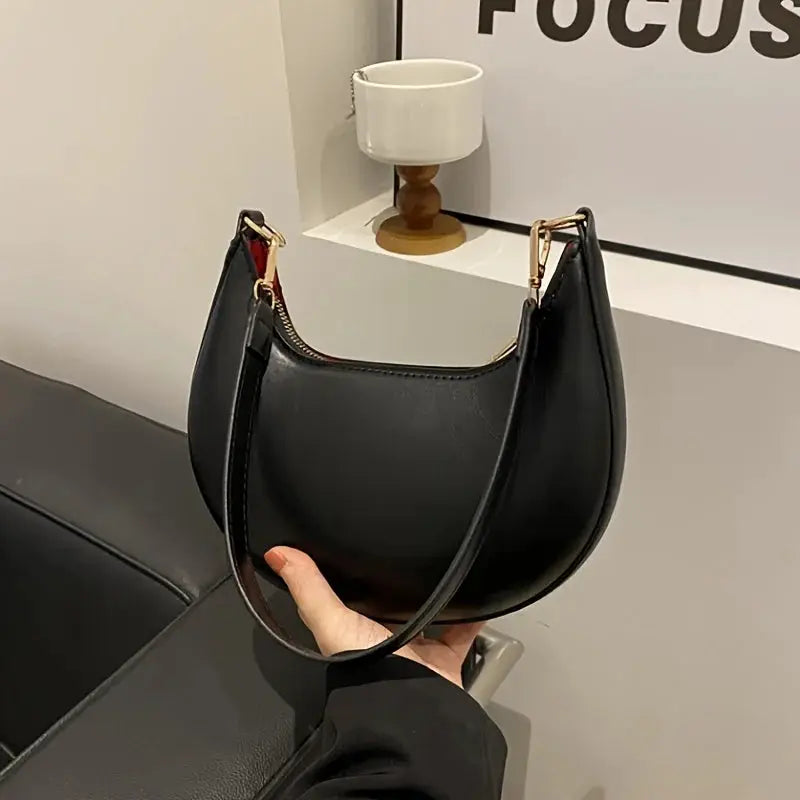 FXZ Moon Shaped Luxury Womens Shoulder Bag Premium PU Leather Craftsmanship For Everyday Sophistication