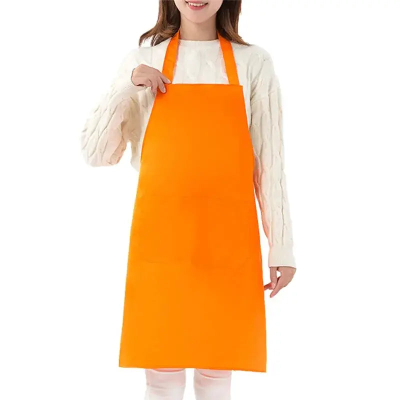 ChefGuard Adjustable Unisex Waterproof Polyester Cooking Apron With Pockets For Kitchen And Barbecue