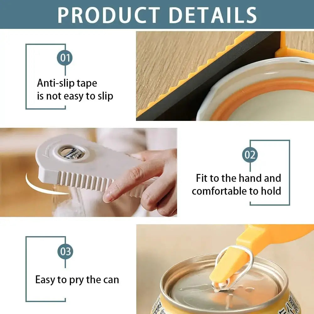 Multifunctional Can Opener Bottle Jar Opener Stainless Steel Tool