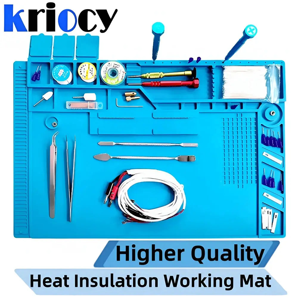 Silicone Soldering Mat ESD Antistatic Heat Resistant Workstation Pad for Electronics Repair and Maintenance