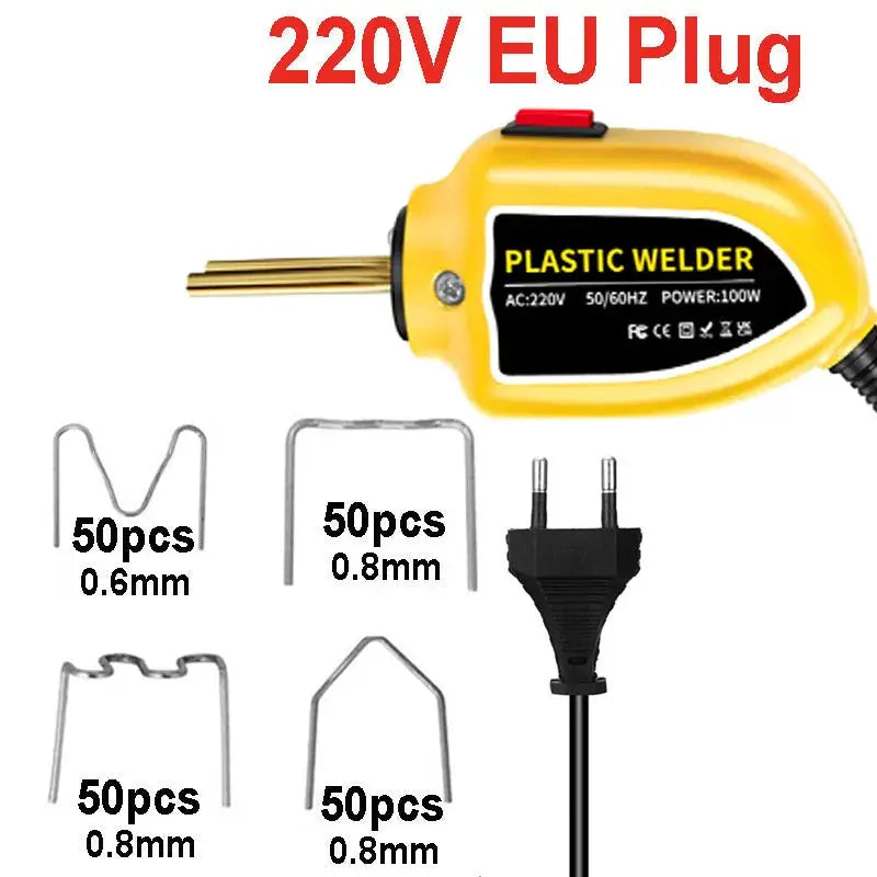 100W Plastic Welding Machine Plastic Welder Gun Bumper Repair Kit With 200Pcs Hot Staples For Car Bumper Tools