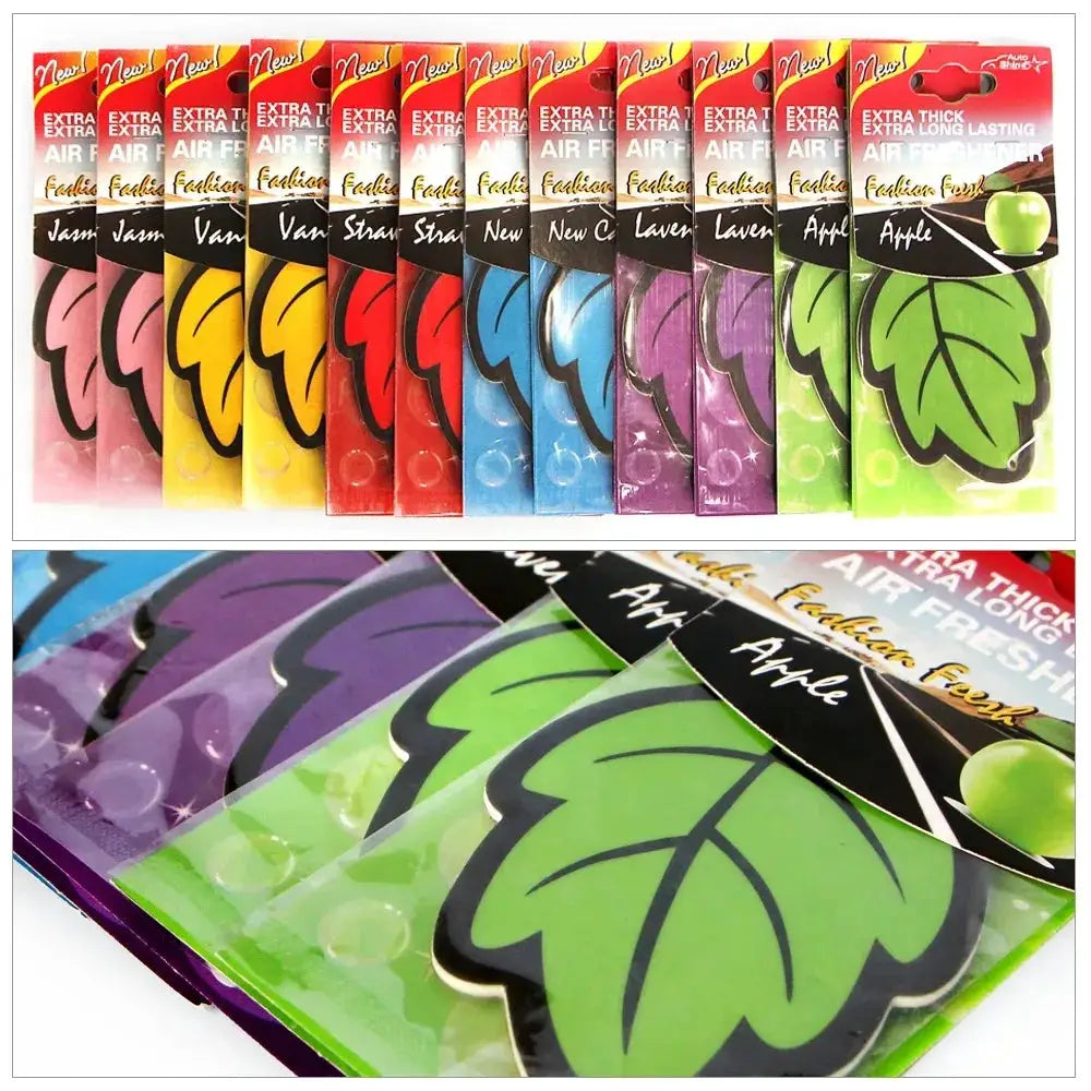 Natural Tea Paper Car Air Freshener Leaf Shape Hanging Scented Vanilla Perfume Fragrance 3 to 60 Pieces