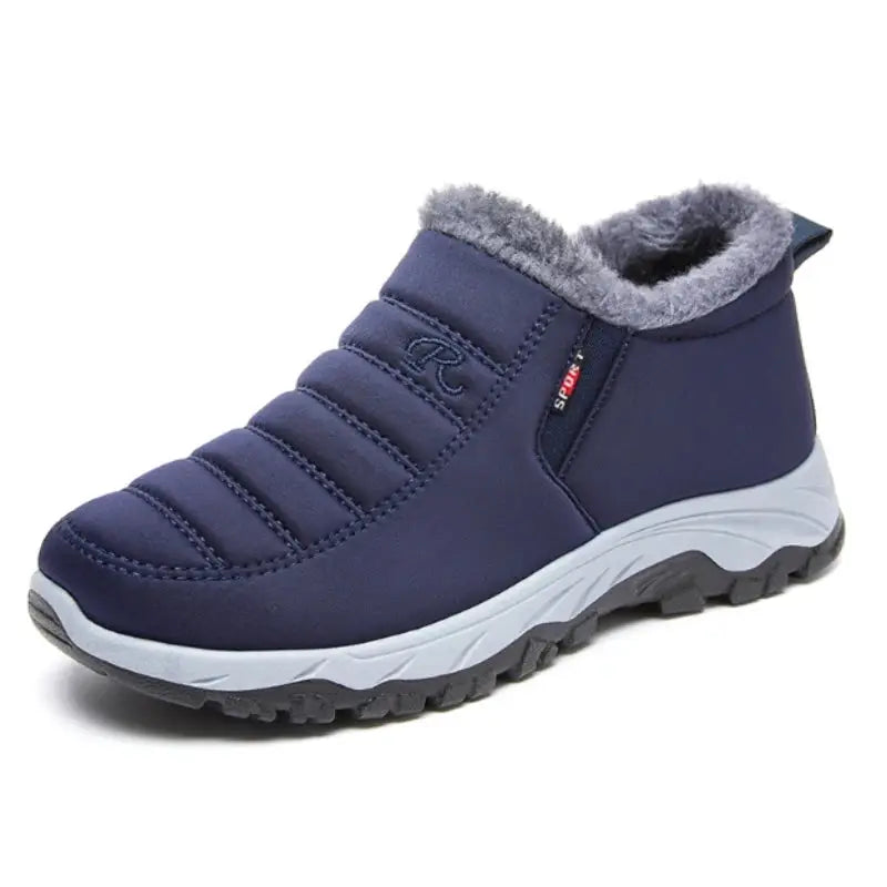 CozyStride Men's Autumn Winter Casual Shoes With Warm Plush Lining And Durable Chunky Rubber Sole