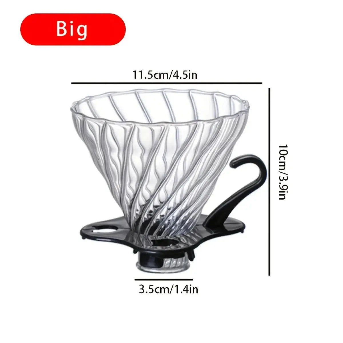 Handmade Glass Coffee Carafe With Filter Set For Pour Over Coffee Pot Tea Brewing Server Includes Coffee Extraction Cup