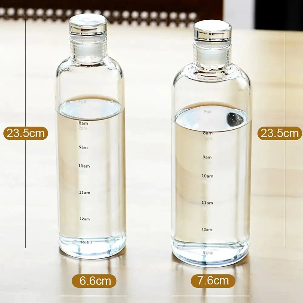 INS Style 500ml Transparent Water Bottle Leakproof Drinking Cup For Tea Coffee And Students