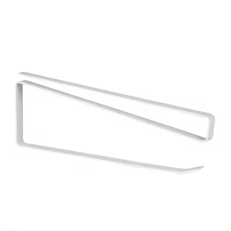 Paper roll holder towel rack, white metal, wall-mounted bathroom organizer