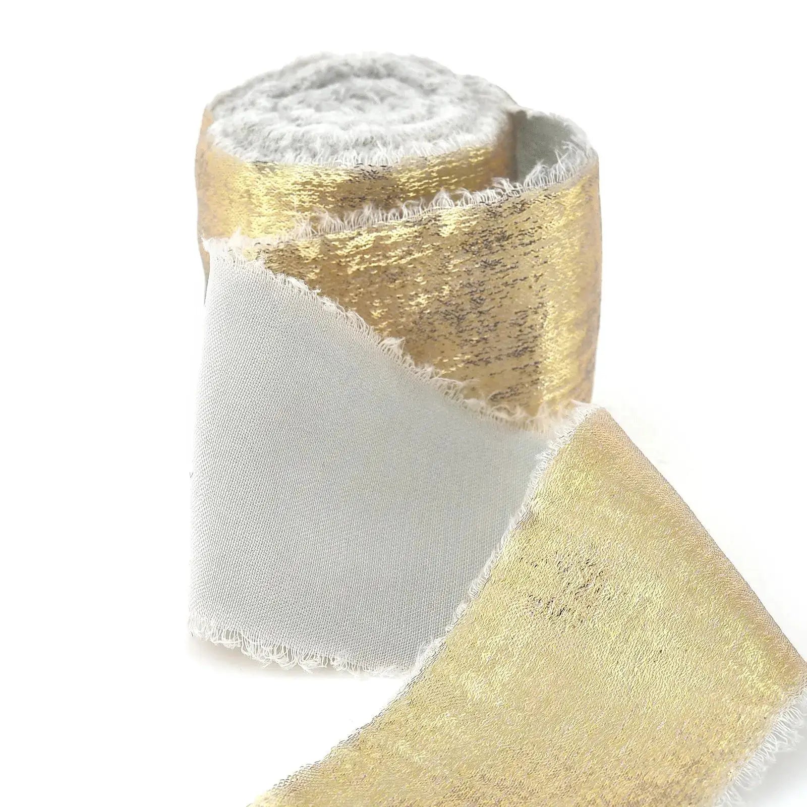 LuxeSilk 5M Silk Ribbon Roll Handmade Ripped Ribbon For Wedding Bouquets Gift Boxes And Decor