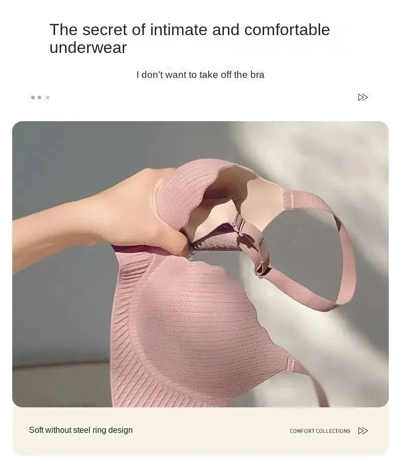 Simples Market pink push-up bra with 6cm padding and no steel ring