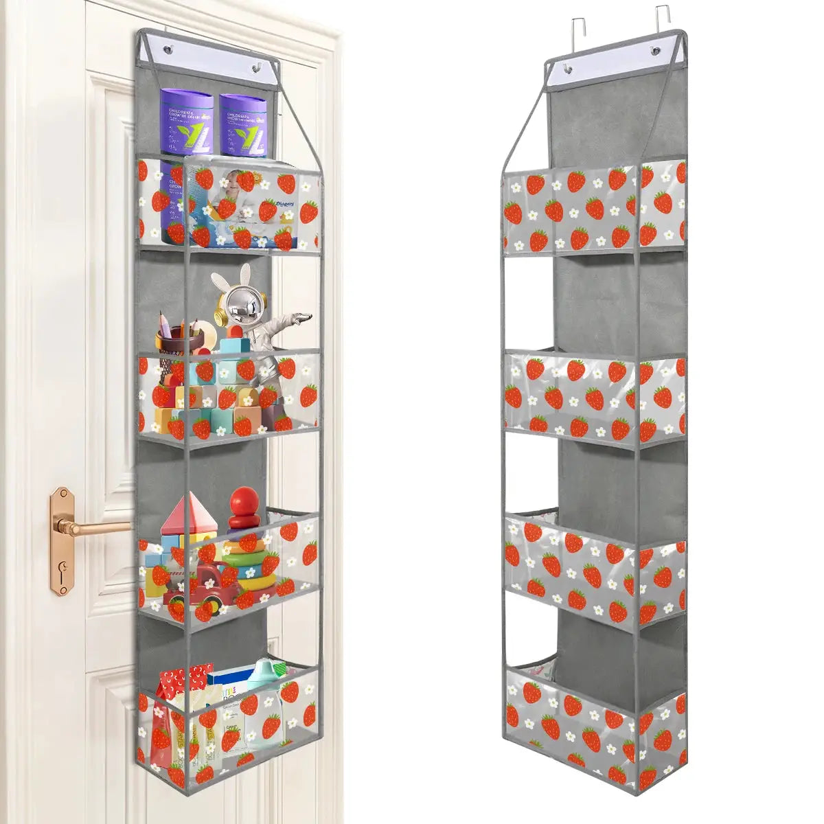 Over the Door Hanging Organizer 4 Or 6 Layer Storage for Cosmetics Nursery Bathroom Closet Bedroom Dorm