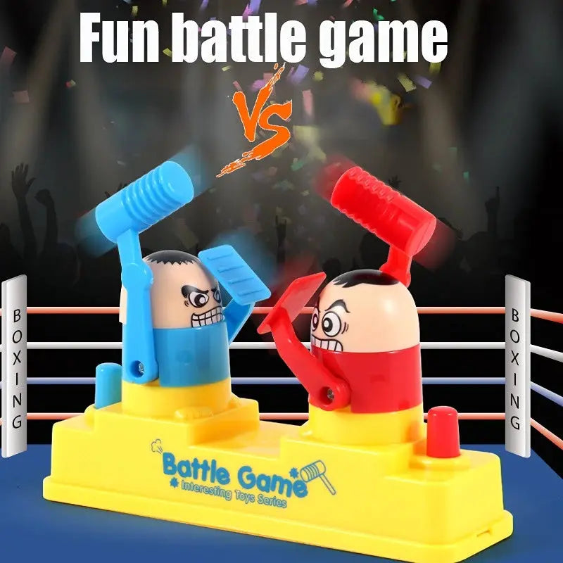 Two Player Antistress Fight Table Game Prank Toy Funny Practical Joke Battle With Soft Hammer For Family Fun Gift