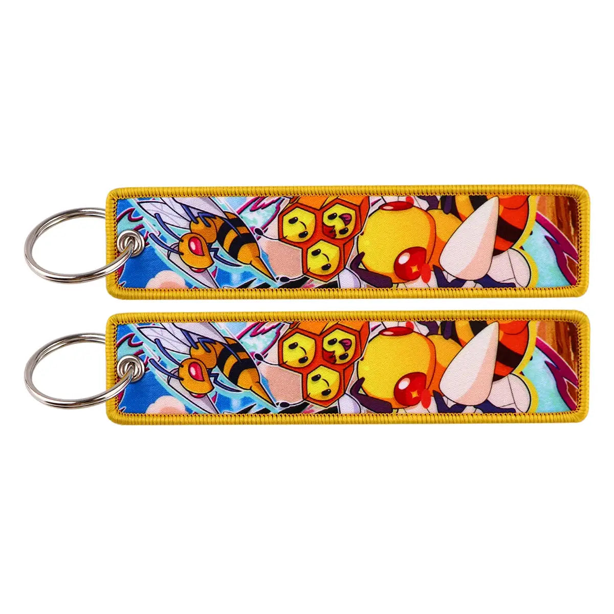 Gengar and Mewtwo Anime Keychain Zinc Alloy Double Sided Key Tag for Keys Car Motorcycle Gift for Men Women