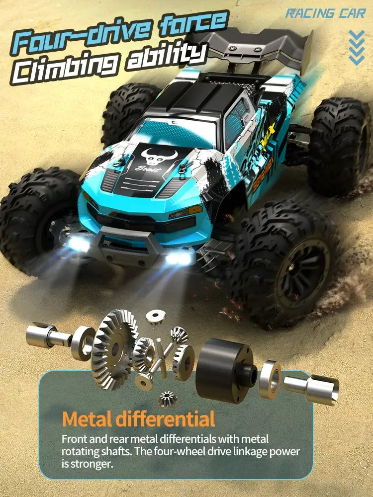 Simples Market SG116 MAX 1:16 RC off-road drift car, teal blue, 4WD with metal differential
