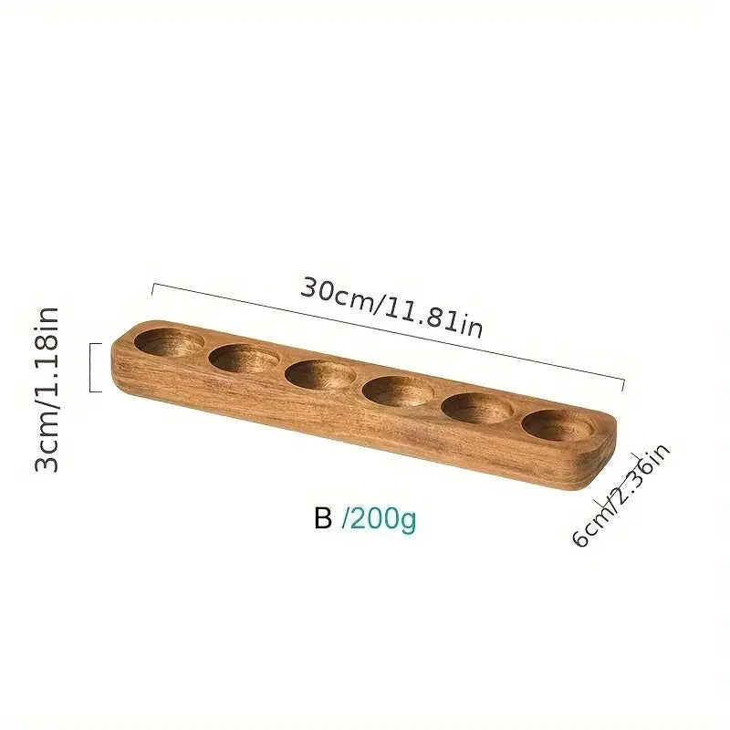 Kemorela Modern Wooden Egg Storage Box With Multi Compartment Kitchen Organizer For Fresh Eggs