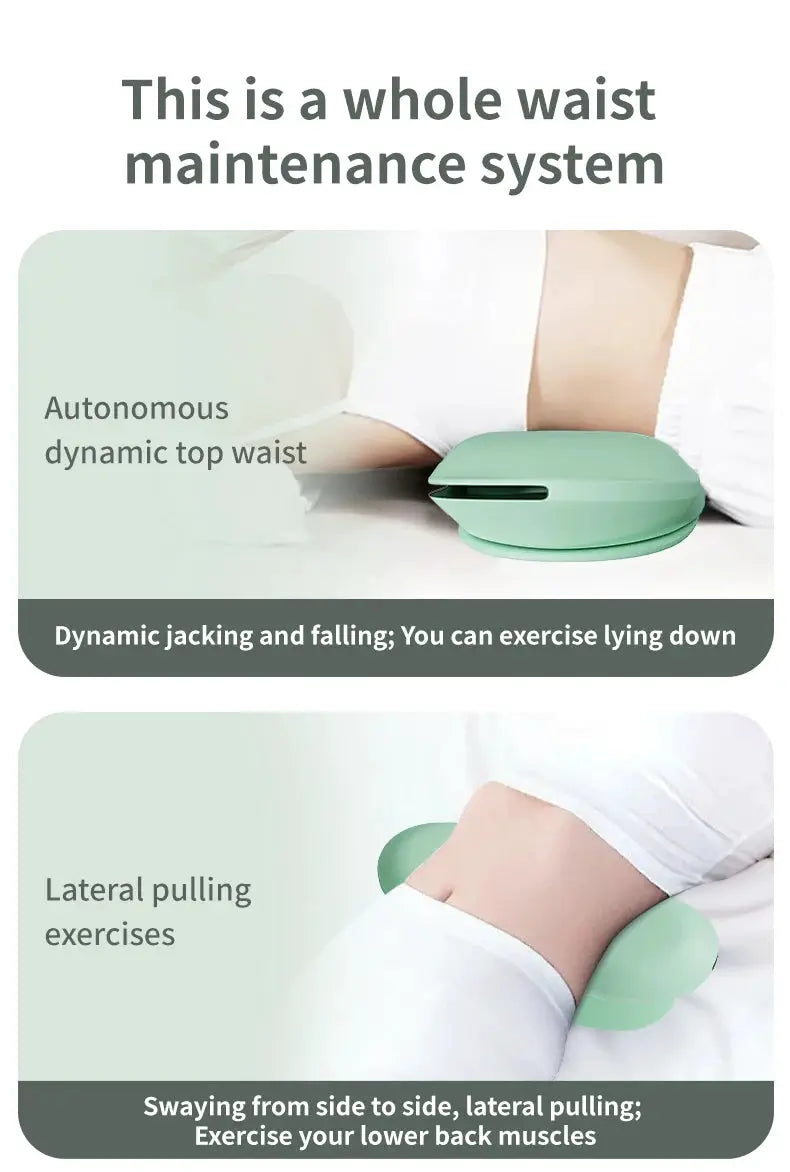 Simples Market electric lumbar traction device massager; green inflatable back stretcher