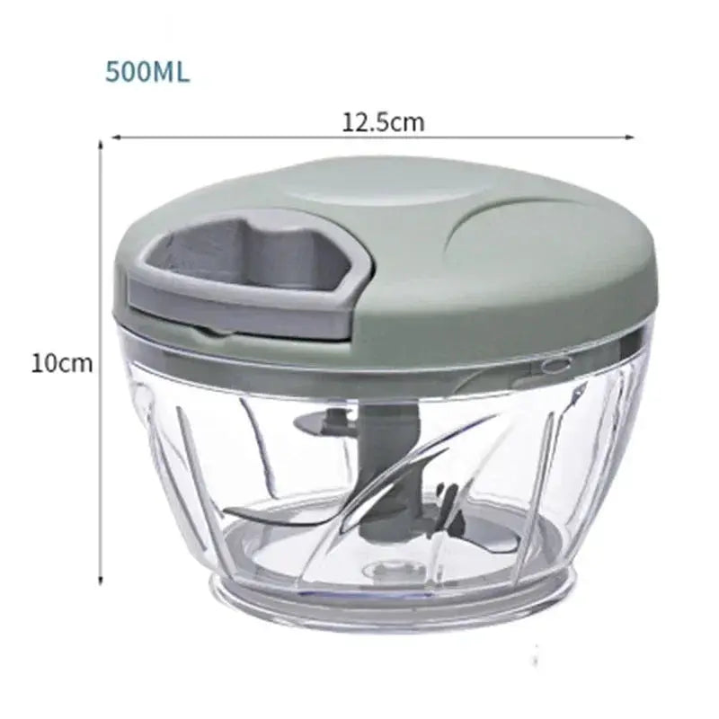 500 To 900ML Garlic Chopper Manual Rotate Vegetable Cutter Chopper Slicer Kitchen Gadget For Garlic And Vegetables