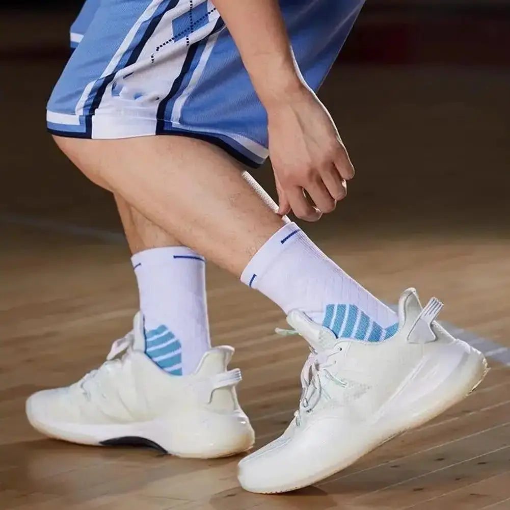 Bullfight 2.0 Men's High Top Sports Towel Basketball Socks With Ankle Support Cushioned Moisture Wicking