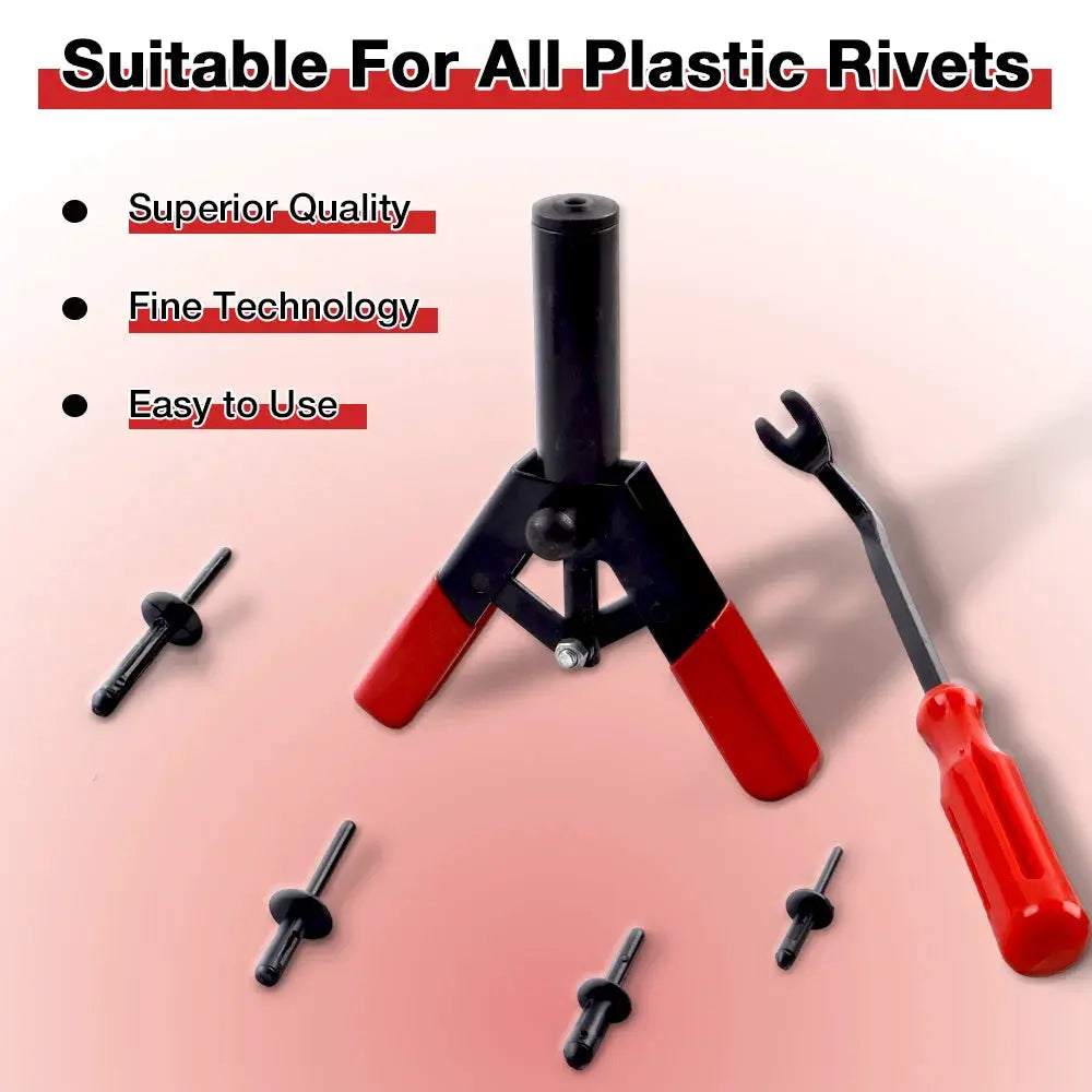 Plastic Rivet Gun Kit For Fastening Door Panels And Automotive Interiors With Nylon Blind Rivets