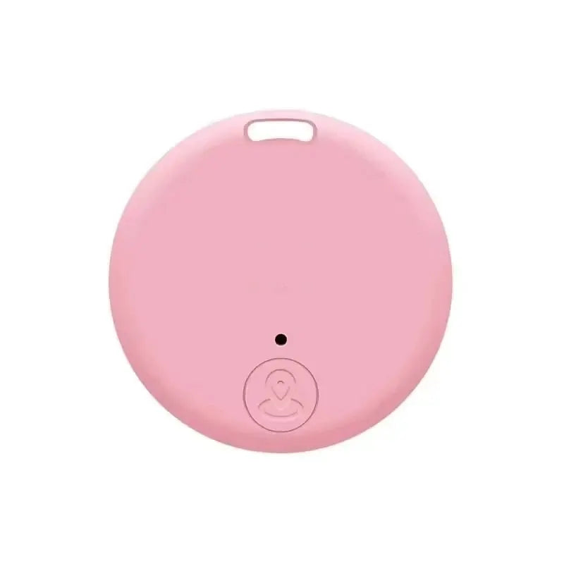 Xiaomi GPS tracker, circular pink device with a small button, Simples Market