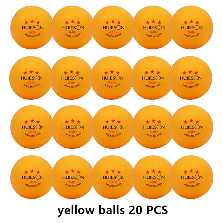 Huieson 3 Star Table Tennis Balls 20 To 100 Pack ABS 40 Plus Material Professional Competition Ping Pong Balls