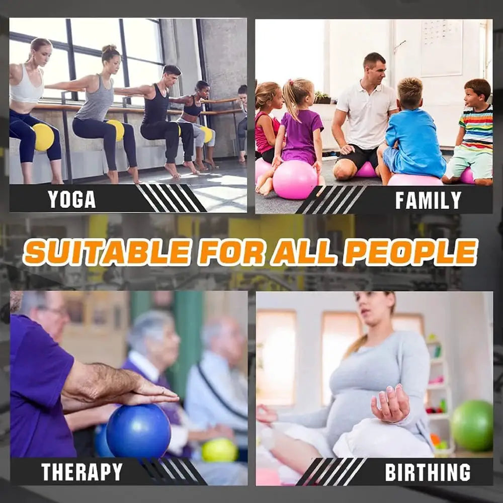 9 Inch Yoga Ball Mini Exercise Ball For Pilates Core Training Anti Burst Slip Resistant Physical Therapy