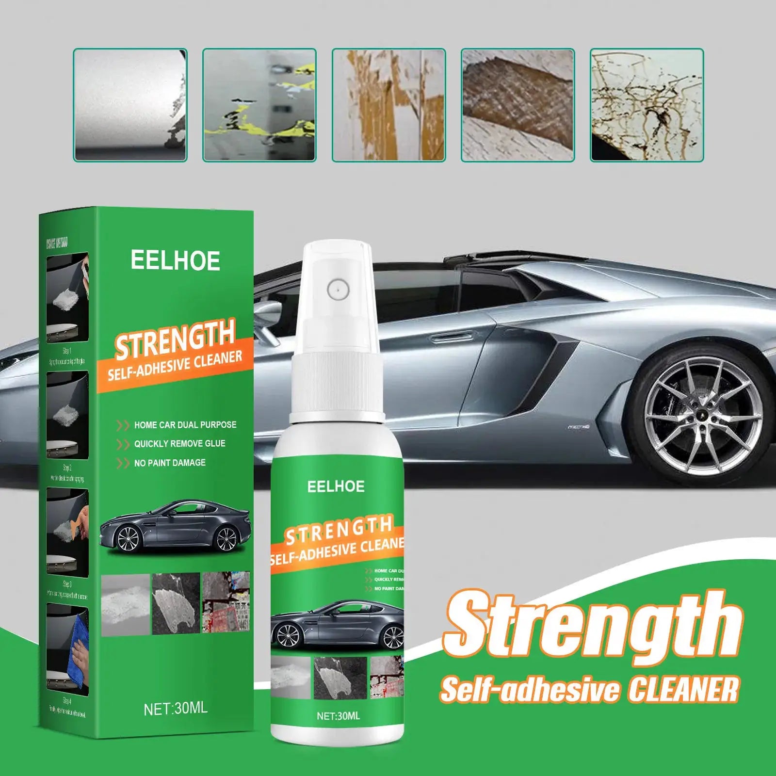 All Purpose Adhesive Remover Spray Glass Sticky Residue Cleaner 30ml