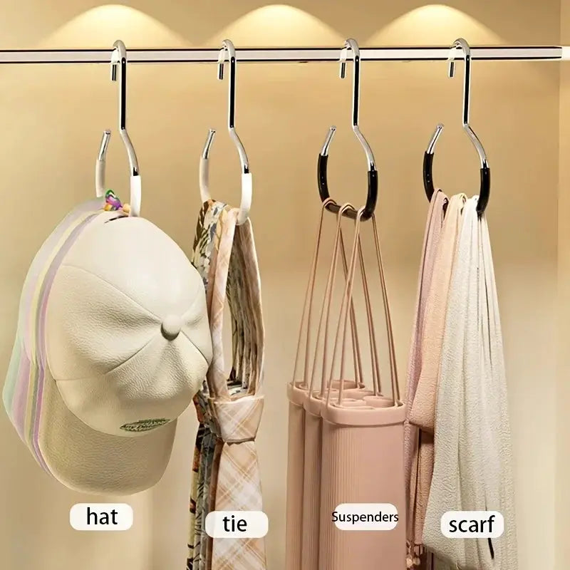 Versatile Round Hook For Hats Ties Scarves And Bags With Strong Load Bearing Non Deformable Construction
