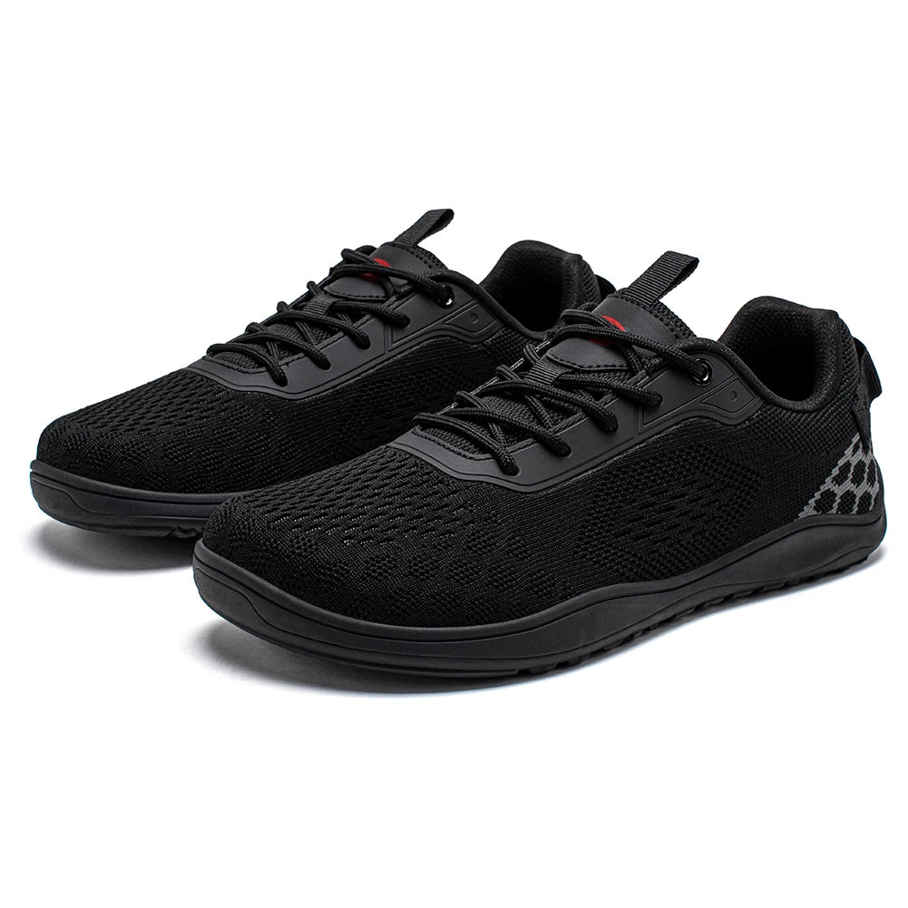HOBIBEAR knit barefoot shoes pair, black unisex zero-drop minimalist breathable sneakers by Simples Market