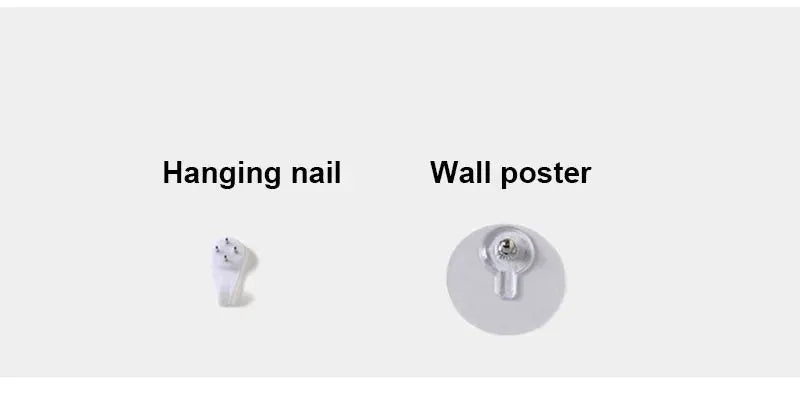 3D number poster wall clock kit with hanging nail and wall-mount hardware