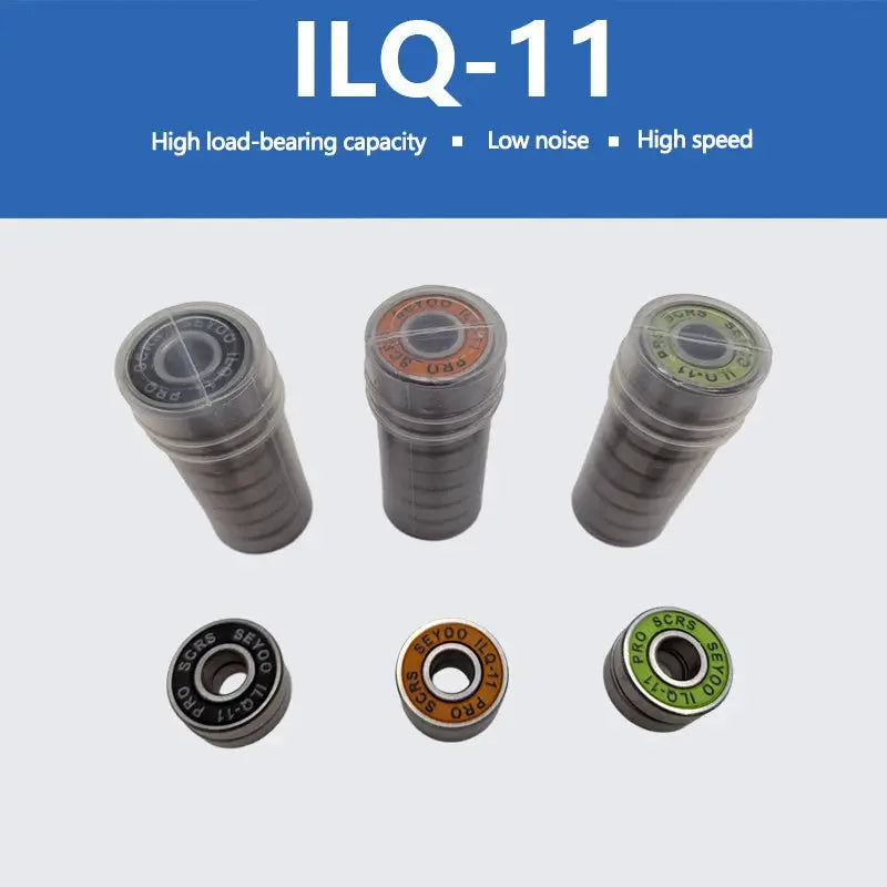 8 Piece ILQ 11 High Speed Bearings For Skateboard Longboard Inline Roller Skates And Ice Skates Low Noise For Children