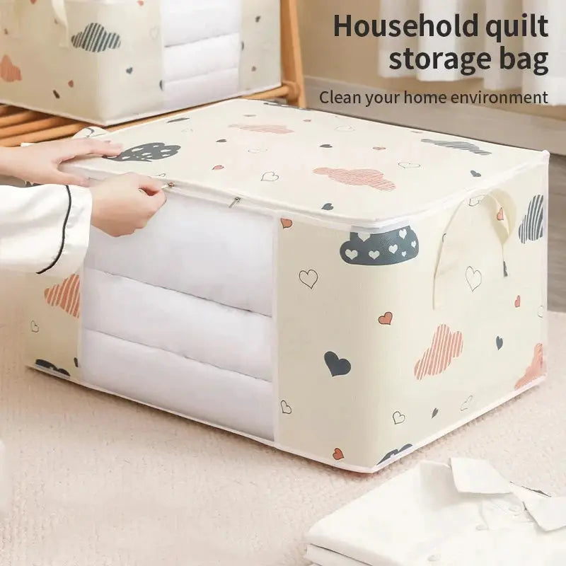 QuiltGuard All In One Clothes Storage Bag Large Capacity Dustproof Moistureproof Organizer For Home And Moving