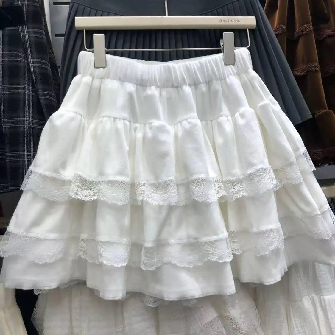 Tokyo Prep Co Y2K Ruffled Plaid Skirt With Punk Rock Subculture Vibe And Cute Preppy Twist