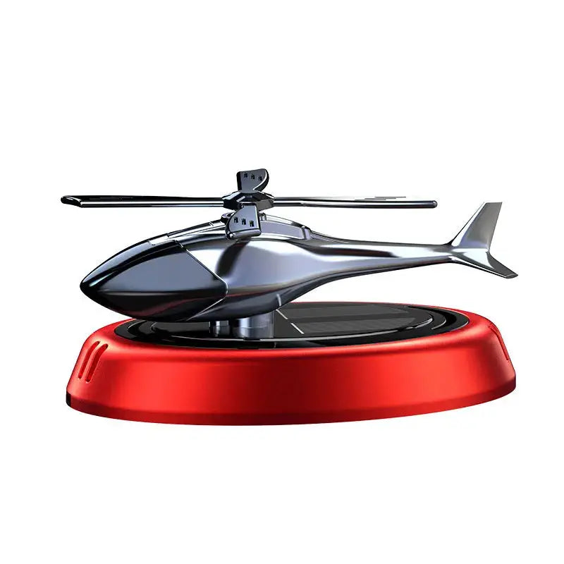 Solar Car Air Freshener Helicopter Diffuser Aromatherapy Perfume Interior Decor Rotating Solar Powered