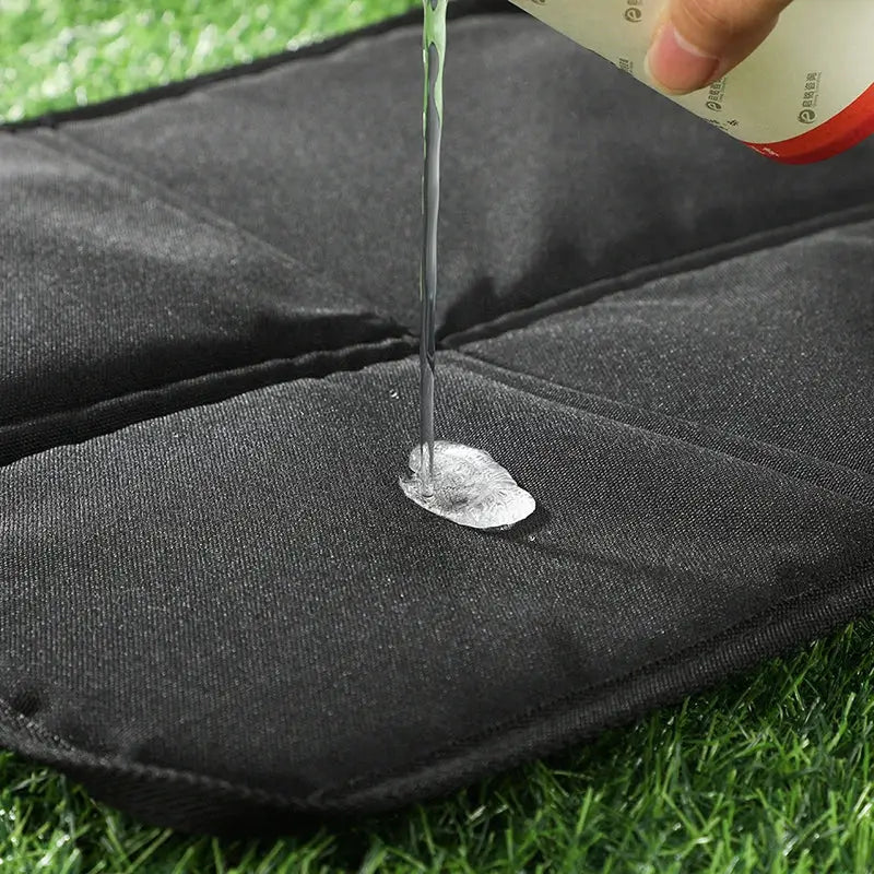 Outdoor camping foldable seat cushion, black moisture-proof mat by Simples Market
