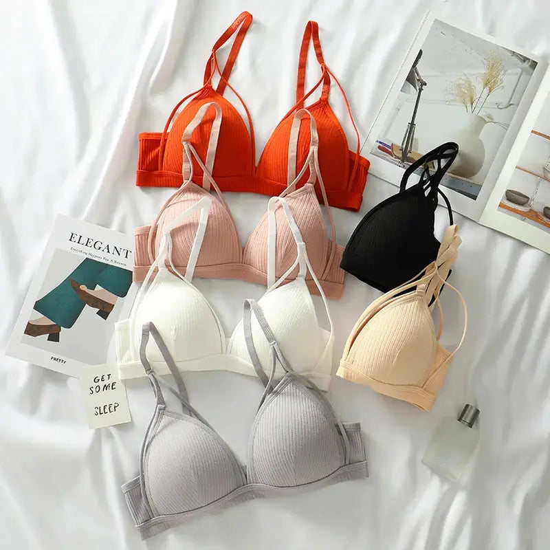 Wireless Bra For Women Seamless Push Up Bralette No Underwire Three Quarter Cup Lingerie