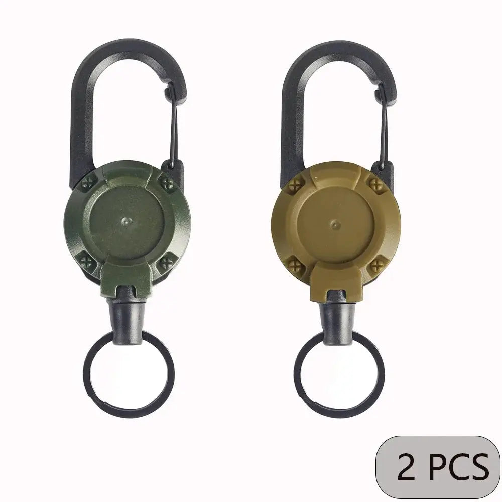 Extendable Retractable Keychain Badge Reels With Carabiner Clip 1 2 4 Pack Heavy Duty For Men Outdoor Bags
