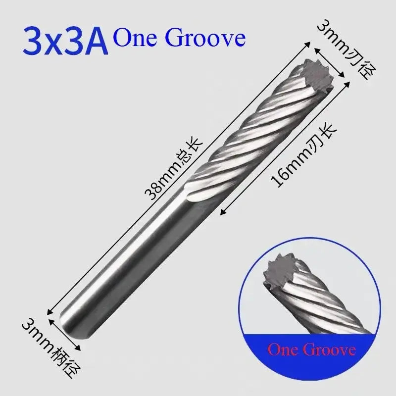 Tungsten Carbide Rotary File For Metal And Plastic Engraving Cutter Grinding Head With 3mm Shank