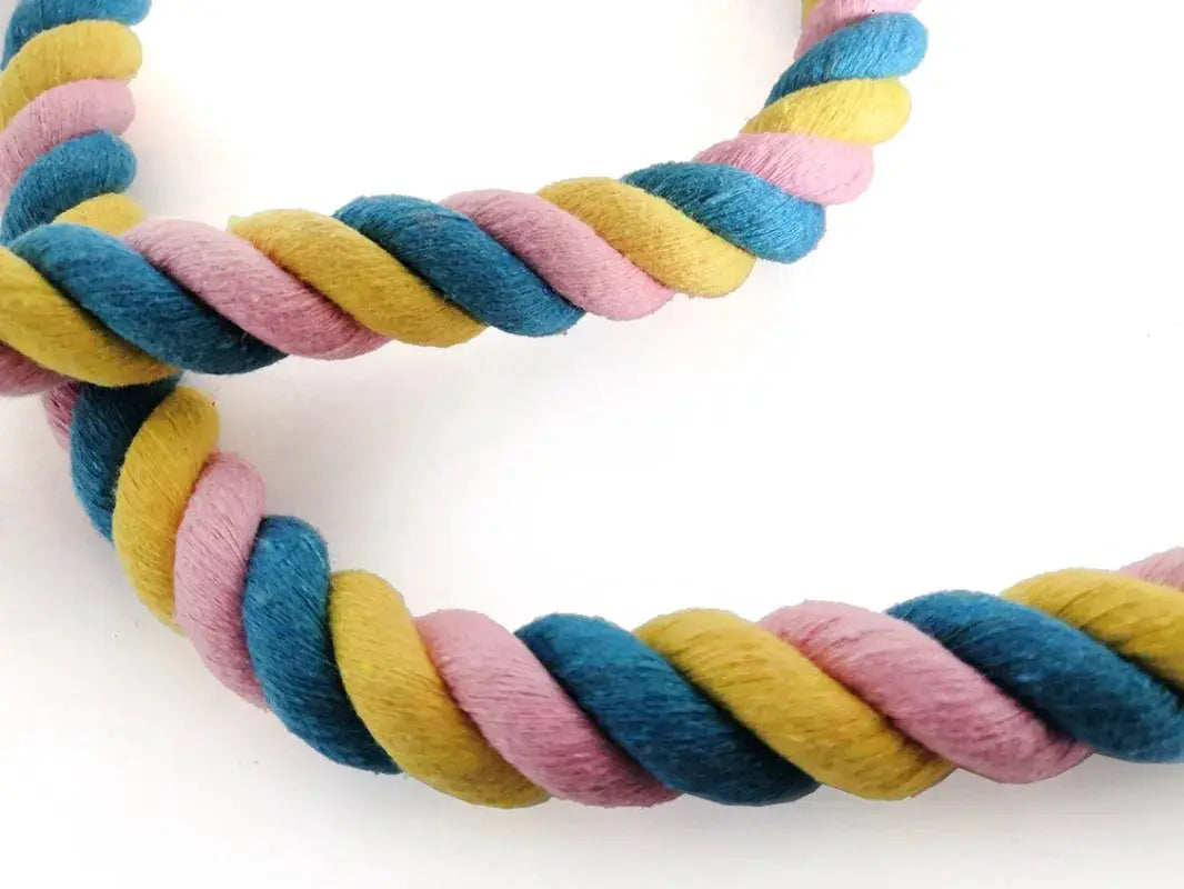 Parrot bite toy rope by Simples Market, 1PC colorful twisted cotton rope for bird swing