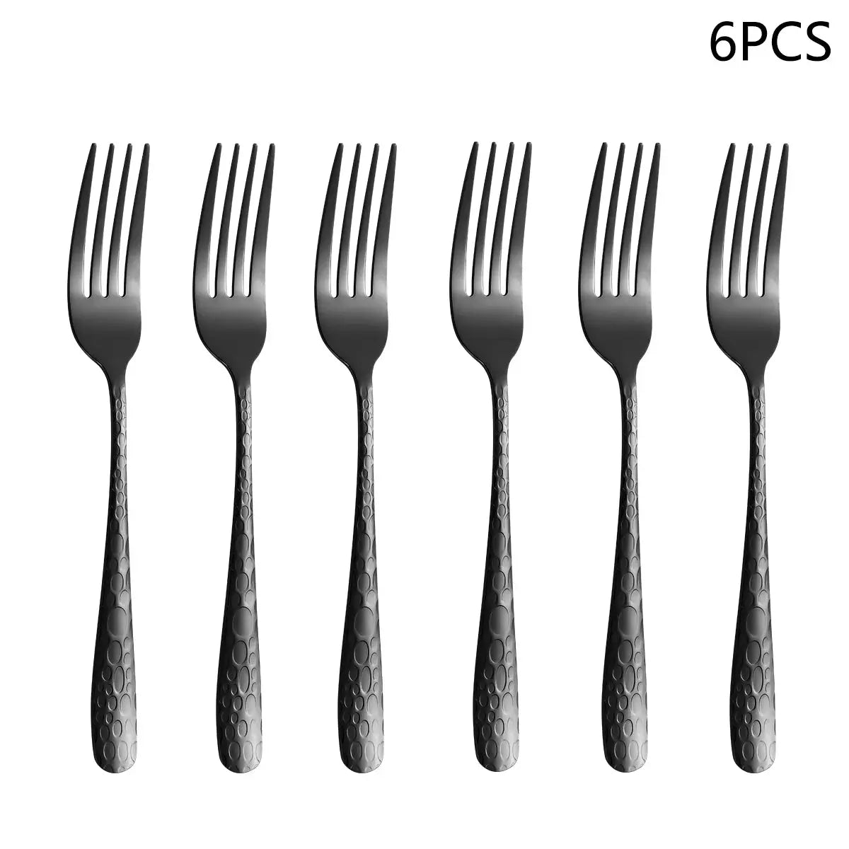 Black Stainless Steel Cutlery Set 4 6 16 24 Pieces Knife Fork Spoon For Home Kitchen Holiday Dinner Tableware