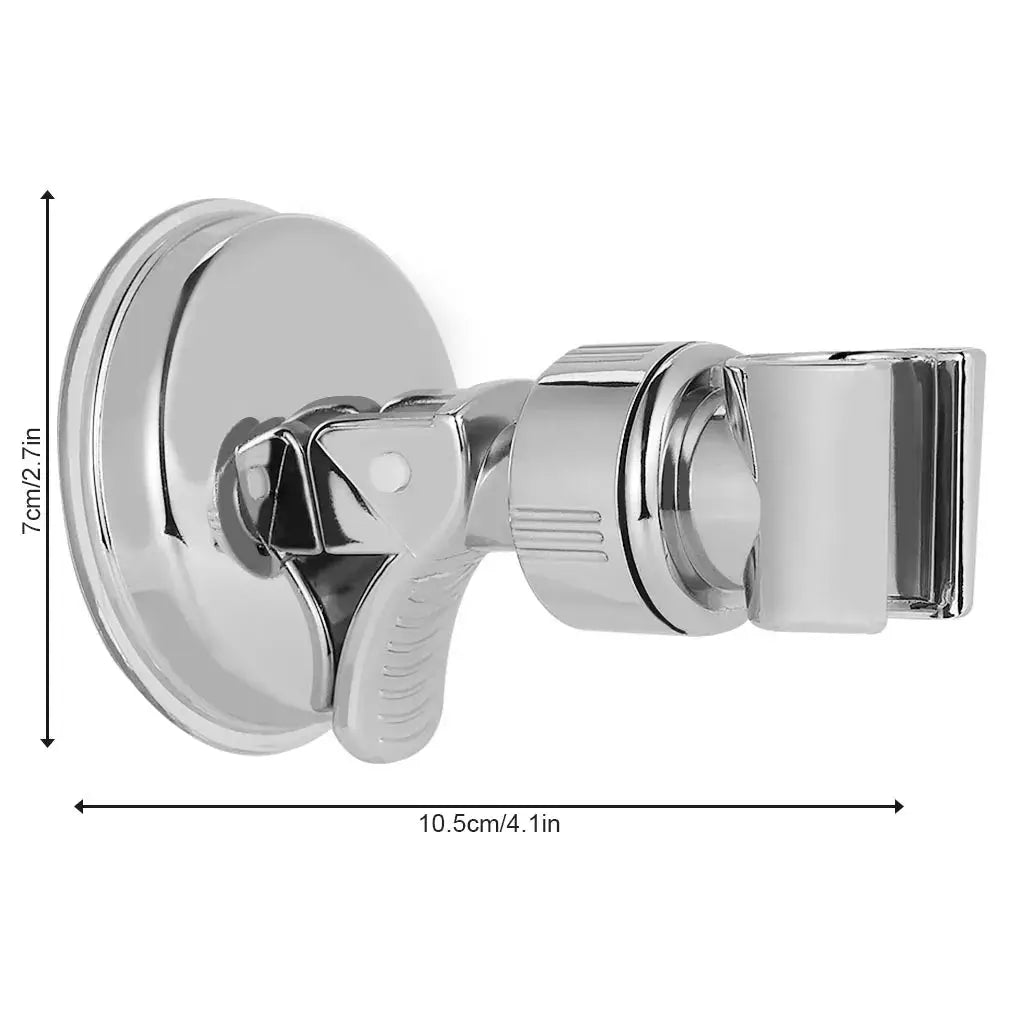 Simples Market universal manual suction cup shower bracket for adjustable shower head, chrome finish