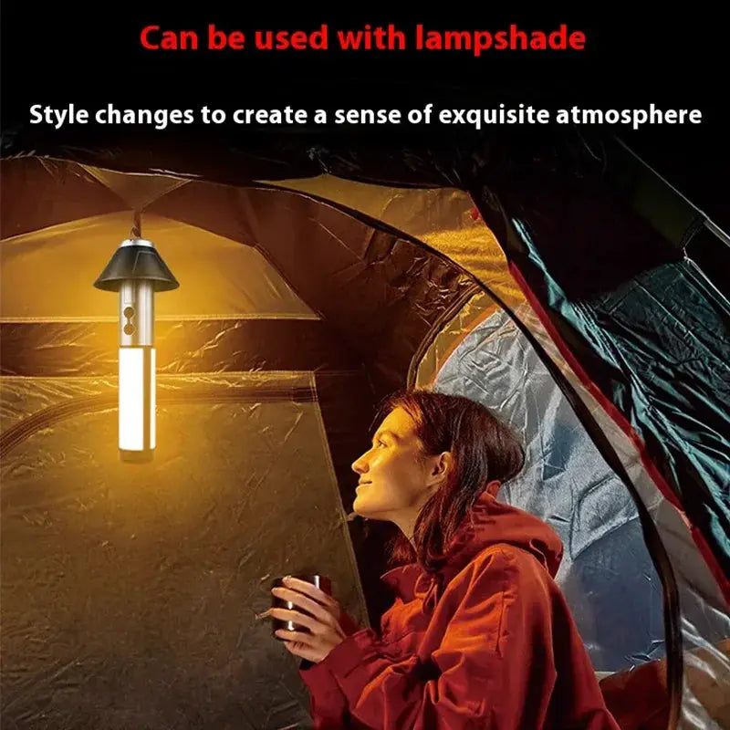 Simples Market rechargeable camping lantern, portable foldable tent light with emergency power bank