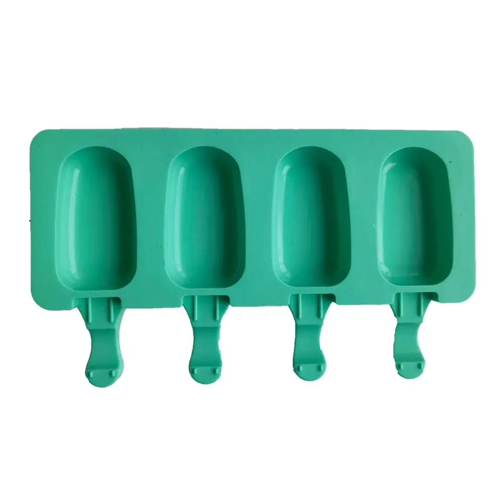 4 Cell Oval Silicone Ice Cream Mold For Popsicles DIY Ice Pop Maker And Cake Baking Tool