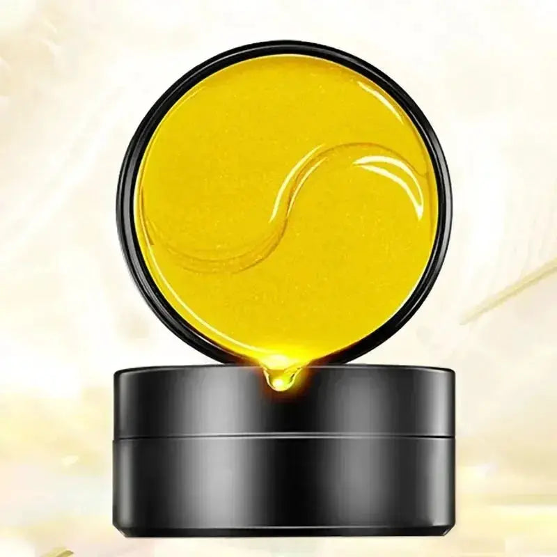 60 Pieces Golden Moisturizing Eye Mask Set With Collagen And 24K Gold For Under Eye Hydration Korean Skincare