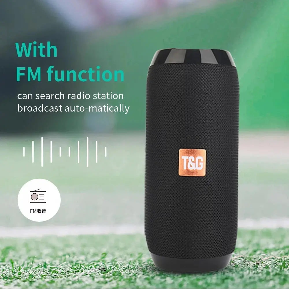 Wireless Portable Bluetooth Speaker With FM Radio And Subwoofer Hands Free Calling Music Sound Box